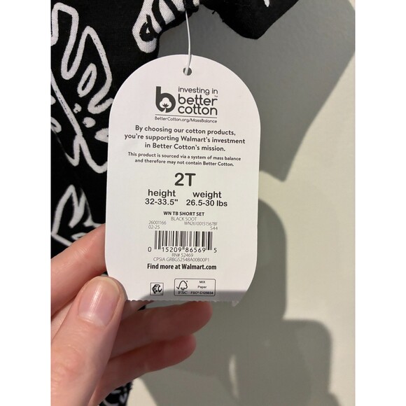 NWT Wonder Nation Black Shirt & Shorts Outfit - 2T - Picture 3 of 3